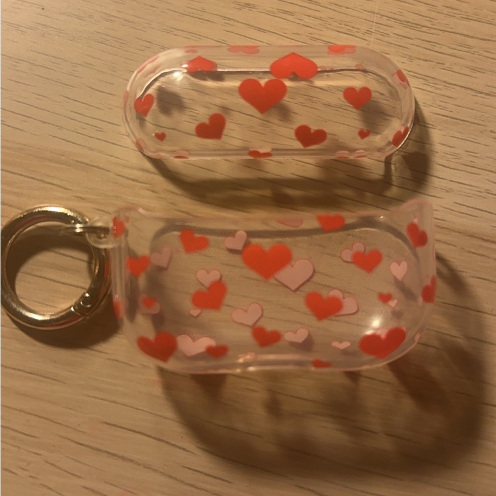 Hearts AirPod pro case clear